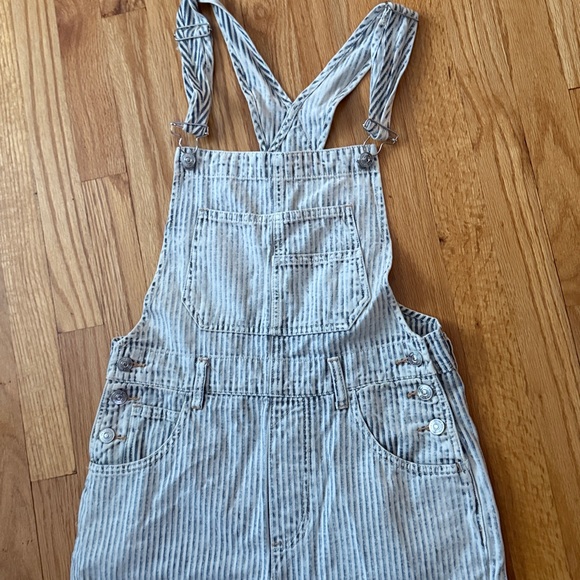 Free People We the free Ziggy Denim Overall in Railroad Stripe - Picture 4 of 5